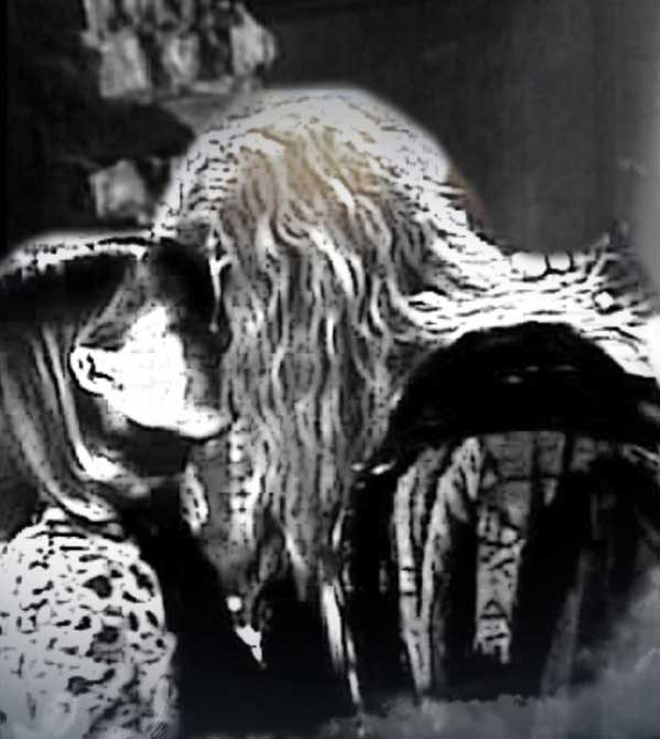 V and C kissing on balcony