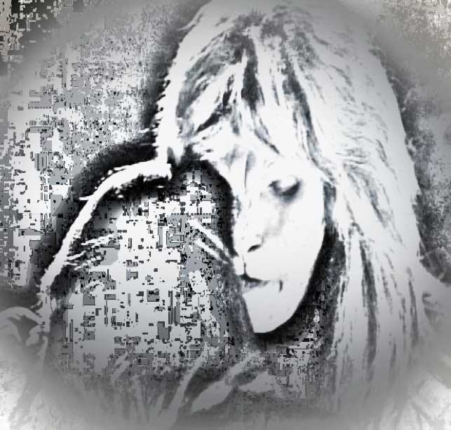 V and C in close conversation, drawing by Paula