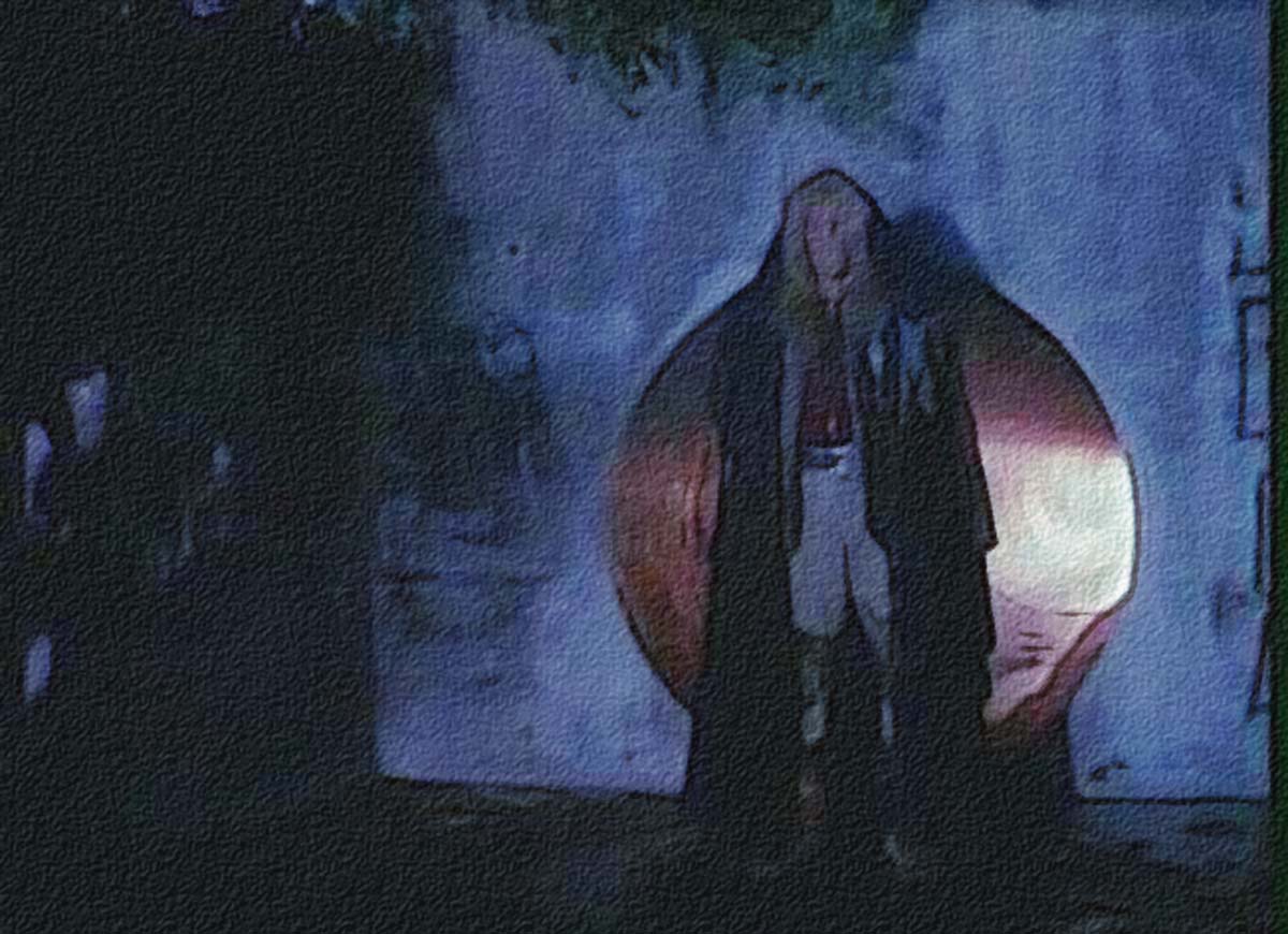 Vincent standing outside the park entrance tunnel.