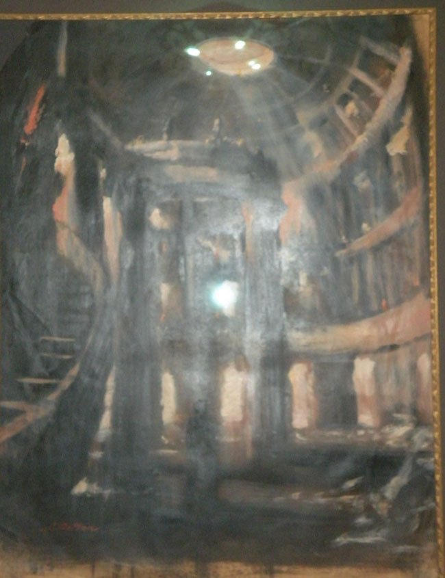 close up photo of one of the BatB matte paintings