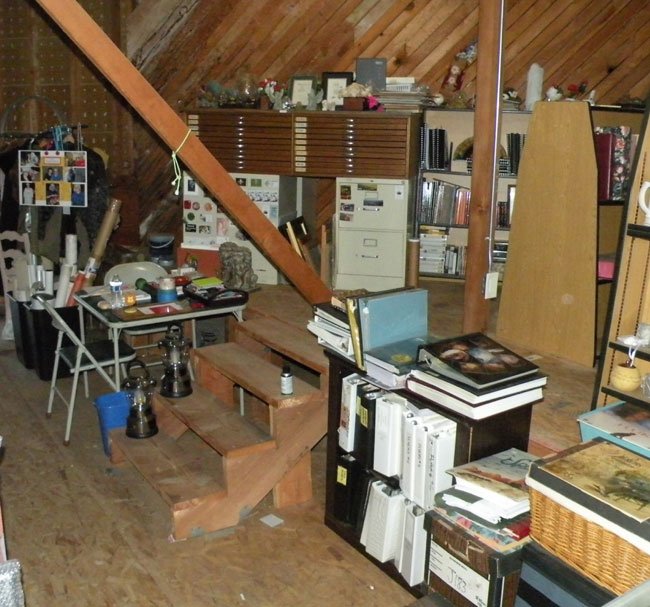 batb memorabilia room with library steps replica